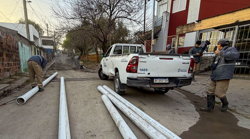 Paraná avanza con obras de saneamiento e infraestructura en barrio Maccarone